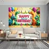 Amazon Fondo de Cumpleaños Temático de Esponja Amarilla de Dibujos Animados Banner Feliz Cumpleaños para Niña Suministros de Decoración de Cumpleaños