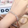 Pulseira Manta Pérola Rosa Feminina com Contas de Alto Padrão Nicho Novo Estilo Chinês Bola de Cristal Diamante Joia de Mão para Ano Novo Atacado