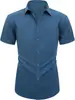 Camisas de Manga Corta para Hombre al por Mayor del Fabricante, Camisas Casuales de Negocios de Alta Gama sin Planchar, Trajes Profesionales, Camisas Formales