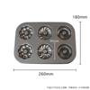 Molde para Donas de Tres Flores Espeso de 6 Piezas Sartén Antiadherente Molde para Hornear Pasteles Pequeños Herramientas Caseras Madeleine