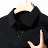 Nueva Camiseta de Manga Larga para Hombre con Diseño de Flor de Piña Primavera Cuello Campana Casual de Negocios Camisa Polo Top Base Elástica Hombre