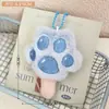 Lindo colgante periférico de dibujos animados con forma de garra de gatito, llavero de muñeca de paleta, llavero de bolso de niña, colgante