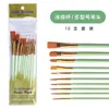 Conjunto de Pincéis Digitais para Pintura a Óleo de 10 Peças Mais Vendido Transfronteiriço, Pincéis Artísticos para Aquarela, Pincéis de Nylon com Cabo para Acrílico e Guache