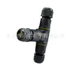Conector Impermeable Tipo T de Enchufe Rápido de 2 Núcleos Ln-Zxm20 Candado Impermeable de Nylon Tornillo sin Bloqueo Ip68 Una Entrada y Dos Salidas