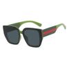 Gafas de sol de costura poligonal a juego de colores irregulares 2024 nuevas gafas ovaladas moda retro forma cóncava fábrica