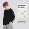 Camiseta de manga larga de color liso para niña, adecuada para primavera y otoño, nuevo estilo 2026, top de algodón puro para niños y niñas, ropa de bebé de moda