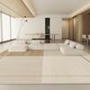 Alfombra de terciopelo impermeable Maillard para sala de estar, mesa de centro de lujo ligera y avanzada, alfombra de piso simple francesa para dormitorio