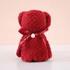 Toalha de casamento urso vermelho vinho criativo toalha loja de casamento retorno presente de casamento dama de honra presente prático caixa de presente