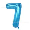 Globo digital de aluminio americano de 40 pulgadas rosa azul delgado grande digital globo al por mayor llenado de helio flotante vacío
