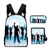 Amazon Transfronterizo Nuevo Mochila con Patrón de Danza de Sombras Mochila Reductora de Carga Set Bolso de Hombro Estuche para Lápices