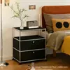 Mesa de noche modular usada Cajonera de acero inoxidable Estantería de almacenamiento para dormitorio minimalista moderno Gabinete USM Aparador