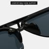 Gafas de Sol de Moda con Montura Cuadrada Estilo Aviador para Hombre, Gafas para Ciclismo y Pesca, Lentes de Sol de Moda Transfronterizos, Gafas de Sol con Media Montura y Doble Puente