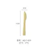 Vajilla Desechable Cuchillo, Tenedor y Cuchara de Bambú Biodegradable Set para Comida Occidental Steak Tenedor para Fruta de Madera Transparente Cuchara para Postre y Pastel