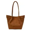 Bolso de Hombro tipo Tote de Cuero Mate Coreano de Nicho de Alta Gama para Mujer 2025 Otoño Gran Capacidad para el Trabajo y los Viajes