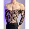 Lobe Lingerie Sexy Renda de Rede Novo Estilo Provocante Uniforme Sexy Puro Desejo Vazado Transparente Body de Grande Porte para Homens