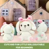 Conejo de Orejas Caídas Set de Lana para Manualidades Muñecos de Ganchillo Simples Adornos Decoración Regalo de Cumpleaños Instrucciones en Inglés
