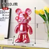 Cofrinho de Urso Violento Pintado à Mão Ornamento Decoração de Móvel de TV para Casa Moderno de Luxo Leve Fornecimento Direto da Fábrica