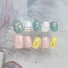 Pegatinas para Uñas con Flores de Tulipán, Perlas en Relieve, Diamantes de Cristal, Tulipanes Tridimensionales Chapados en Oro y Pegatinas para Uñas con Borde Metálico