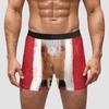 AliExpress Amazon Transfronterizo Regalo de Navidad Año Nuevo Ropa Interior para Hombre Seda de Leche Cintura Media Alta Elasticidad Alta Transpirables Pantalones Cortos