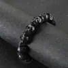 Pulsera de Cuentas para Hombre Nueva Retro Moderna Versátil Europea y Americana Venta al por Mayor Pulsera Punk de Resina Calavera de Halloween