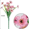 Flores Artificiales de Amazon Transfronterizas Hierba de Primavera Violeta Resistente a los Rayos UV Ramo Artificial para Exteriores Decoración de Flores para Jardín Pre-Boda