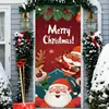 Cortina de Puerta Navideña Tela Colgante Dibujos Animados Papá Noel Muñeco de Nieve Cubierta de Puerta Decoración de Fondo para Fiesta Navideña Amazon Puerta Principal
