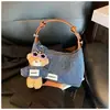 Bolso de mezclilla exquisito y moderno de nicho para mujer, nuevo bolso cruzado versátil de moda 2025, bolso de mano pequeño para salidas