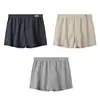 Cueca masculina de algodão texturizado liso Hua Jielong atacado cintura média tamanho grande masculina respirável disponível para dropshipping