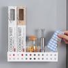 Caja de Almacenamiento con Absorción Magnética, Estante Magnético de Pared para Lado del Refrigerador, Estante de Almacenamiento para Gabinete, Estante Magnético sin Taladro para Papel Film y Especias