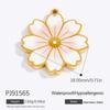 Accesorios de joyería DIY transfronterizos, ligeros, de lujo, de alta gama, con sensación de gota de aceite, colgante de collar con colgante único, accesorios de acero inoxidable en oro de 18 quilates