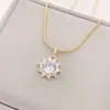 Colar para Mulheres Não Desbota Verão Pequeno e Fofo Temperamento Colar de Aço Titânio Versátil Joia de Alto Padrão Corrente Simples para Clavícula