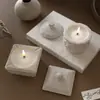 Pote de Armazenamento de Gesso Cimentício com Corte Diamante Aroma de Papoula Molde de Silicone Vasinho DIY Vaso de Flores Molde para Copo de Vela
