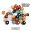 Contas de Ágata de Cristal Natural com Furo Grande Contas Soltas 12mm 5mm Contas Soltas de Pedra Natural Acessórios de Joias DIY Contas para Pulseira
