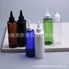 Garrafa de Ombro Plano com Tampa Pontiaguda 200ml, Garrafa de Óleo com Bico Pontiagudo, Frasco com Bico Pontiagudo para Remédios Líquidos, Frasco de Pressão para Óleo Essencial 200ml, Frasco Dispensador para Pasta Colorida