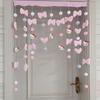 Cortina de Puerta de Dibujos Animados Linda Femenina Corazón Separador Decoraciones Sala de Estar Hogar Dormitorio Cortina Colgante Habitación Estilo Ins Sin Perforaciones
