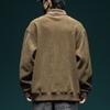 Moletom Tendência Estilo Americano Veludo Cotelê Gola Alta Masculino Solto Tamanho Grande Novo Outono Jaqueta Casual Versátil