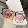 Óculos de Sol PC Ultraleves Tendência Estilo Coreano para Mulheres com Lentes de Grau, Óculos Cor de Blush, Emagrecimento Facial, Aparência Natural e Essencial para Sem Maquiagem