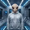 Máscara de Alienígena Headgear de Látex Máscara de Terror Halloween OVNI Headgear Cor da Pele Novo Produto Transfronteiriço Alienígena ET