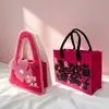 Bolsas de Regalo Personalizadas para Actividades del Día de la Mujer, Bolsas de Fieltro para Compras en Supermercados y Centros Comerciales, Bolsas de Hombro de Fieltro Hechas a Medida, Bolsas de Mano