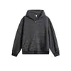 Chamarra sudadera con capucha a rayas para hombre, nueva 2026 casual de corte holgado estilo retro americano con cierre, moda masculina