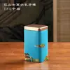Nova Lata Quadrada Pequena Selada de 0,1 kg (Meio Quilo) Pintada à Mão para Chá Preto e Chá Verde Lata de Chá Universal Lata Vazia Personalização