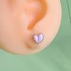 Nuevo Estilo Pendientes Pequeños de Resina de Durazno Pedo Diseño Retro Exquisito Clip para la Oreja Pendientes Elegantes de Estilo Coreano Suaves y Simples