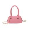 Bolso de mano tipo concha de alta gama casual simple de color sólido estilo coreano, nicho moderno, combinable con todo, para ir al trabajo, con cadena bandolera para mujer