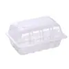 K57 Caixa de Bolo Plástica Transparente Descartável de Tamanho Pequeno, Espessa, com Fecho, Caixa de Bolo Retangular, Caixa para Folhado, Caixa para Mousse
