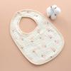 Toalha de Saliva para Bebê Gaze de Seis Camadas Babador em Forma de U Suprimentos Maternos e Infantis para Bebê Babador Infantil Algodão Puro Estilo de Pescoço Algodão Puro