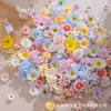 50 Flores Mixtas, Cabezas de Flores Artificiales de 4-6 cm, Kit de Materiales para Manualidades, Flor de Pasador Estilo Antiguo, Tocado de Flores, Accesorios para el Cabello Hanfu, Flores Decorativas para Fotografía