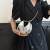 Bolso de Verano para Mujer de Moda Cool Bolso de Mujer ins Super Caliente Brillante de Hombro Cruzado Media Luna Bolso Dumpling Bolso Sobaco Combinable