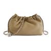 Bolsa Transversal Pequena Feminina de Couro Genuíno Design Nicho Verão Novo Couro Macio Mini Bolsa Nuvem Portátil Bolsa para Celular