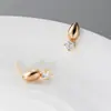 Pendientes de Plata de Ley S925 Nalan Exquisitos y Sencillos Estilo Ins Diseño de Nicho Elegante Brillo de Zirconia en Forma de Gota de Agua M07168