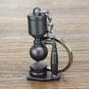 Kay Quartet Cafetera Mini Llavero de Metal Llavero Taza de Café 3D Electrodoméstico de Café Colgante para Coche Negocios